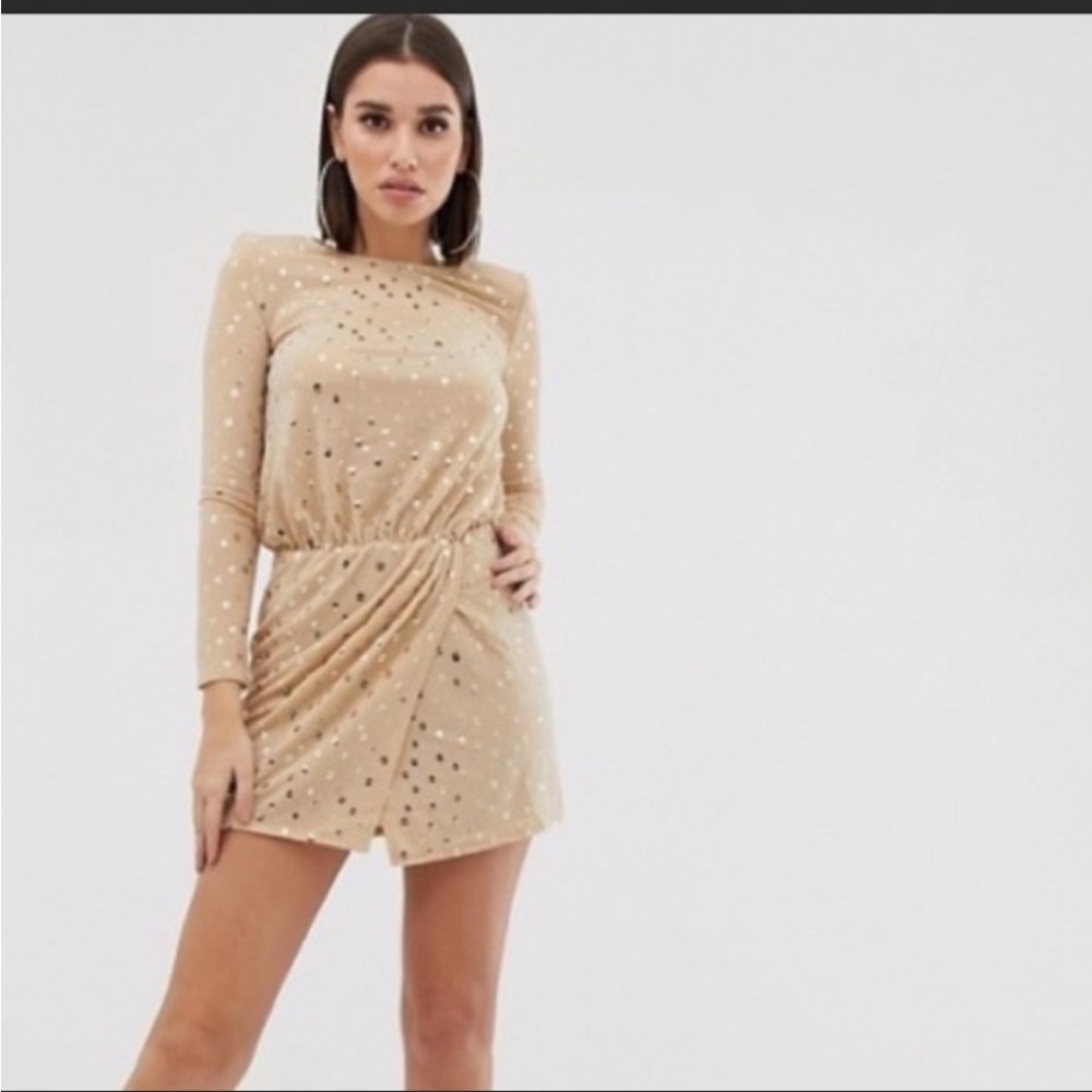 Gold sequin dress